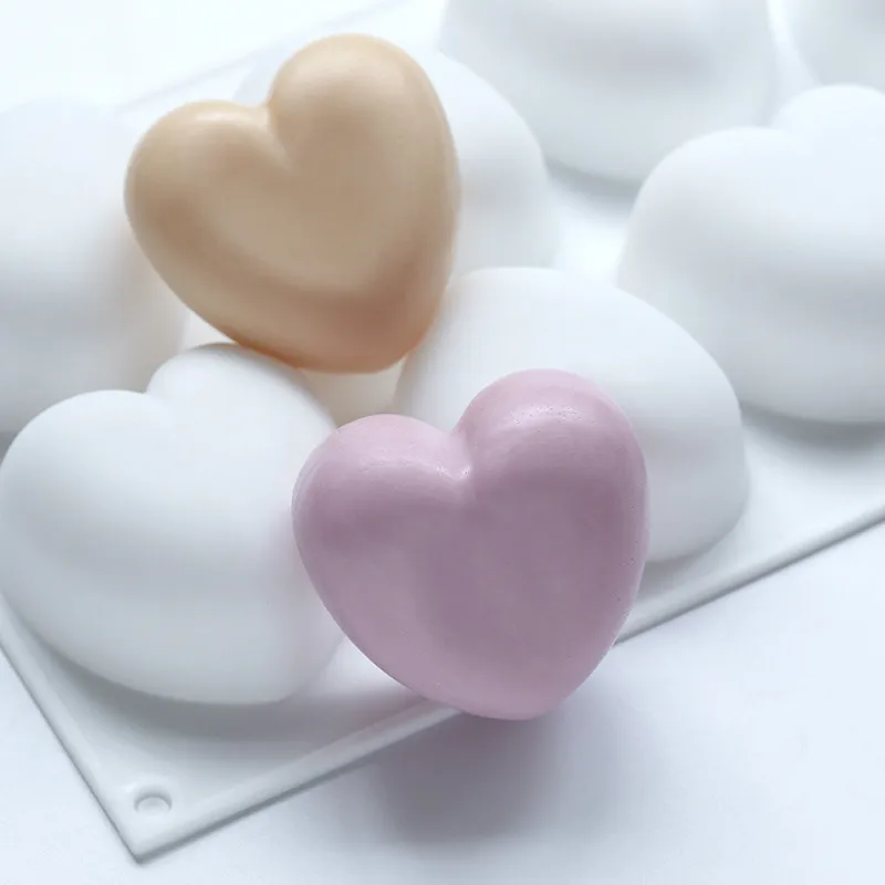 Силиконовые 3d формы для мыла в форме сердца SILIKOLOVE ручной работы шоколада помадки