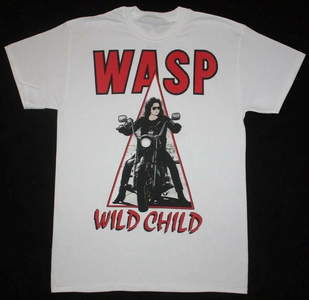 W.A.S.P. WILD CHILD➅ HEAVY METAL BAND WASP TWISTED SISTER NEW WHITE T-SHIRT Cotton New Unisex Funny Tops Tee Shirt |
