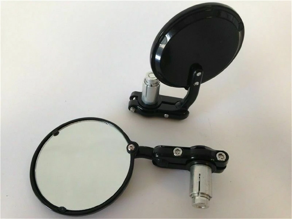 

New Motorcycle Chrome Rotation Round 7/8" Handle Bar End Side Mirrors Universal