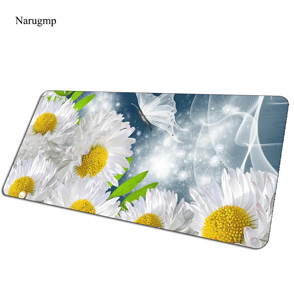 

Flower Artistic mouse pad Nature Computer mat 800x400x3mm gaming mousepad Butterfly padmouse keyboard games pc gamer desk