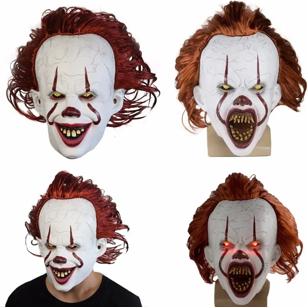 Led Hotcoser It: Chapter Two Pennywise Клоун Маска шутливые маски Костюм Хэллоуин косплей для