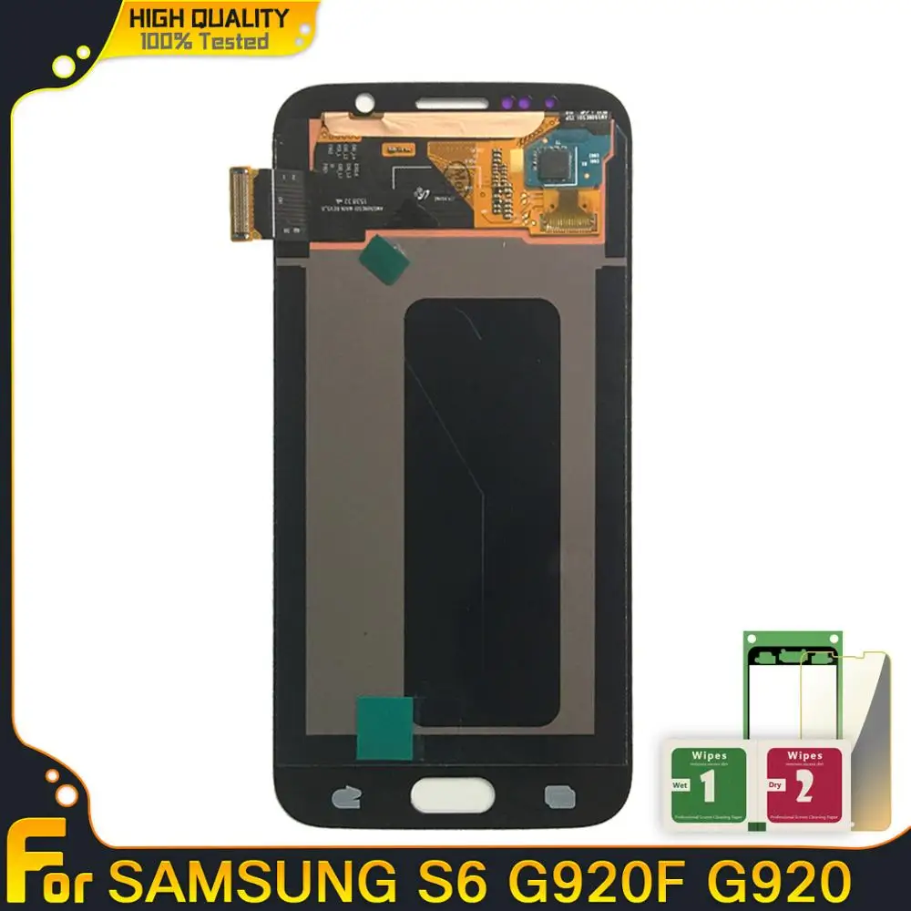 Новые запасные части ЖК дисплей для Samsung Galaxy S6 G920 G920F с сенсорным дигитайзером в