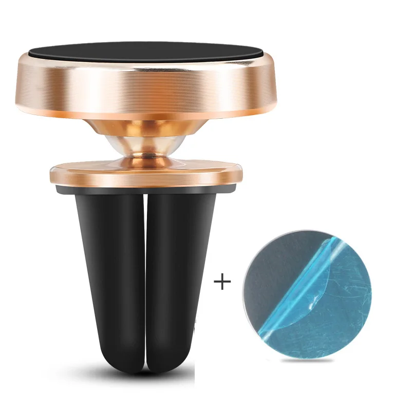 Gold Rotatable Автомобильный держатель, магнитный держатель для планшета, автомобильный держатель, магнитный держатель для телефона, подставка на вентиляционное отверстие, держатель для сотового телефона, gps держатель для IPhone 8 7 - Цвет: Gold Rotatable