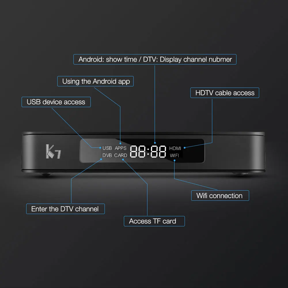 MECOOL K7 DVB S2/T2/TC tv box Amlogic S905X2 Android 9,0 smart tv box 4G LPDDR4 64G 4K 2,4G& 5GHz WiFi Bluetooth 1000M медиаплеер