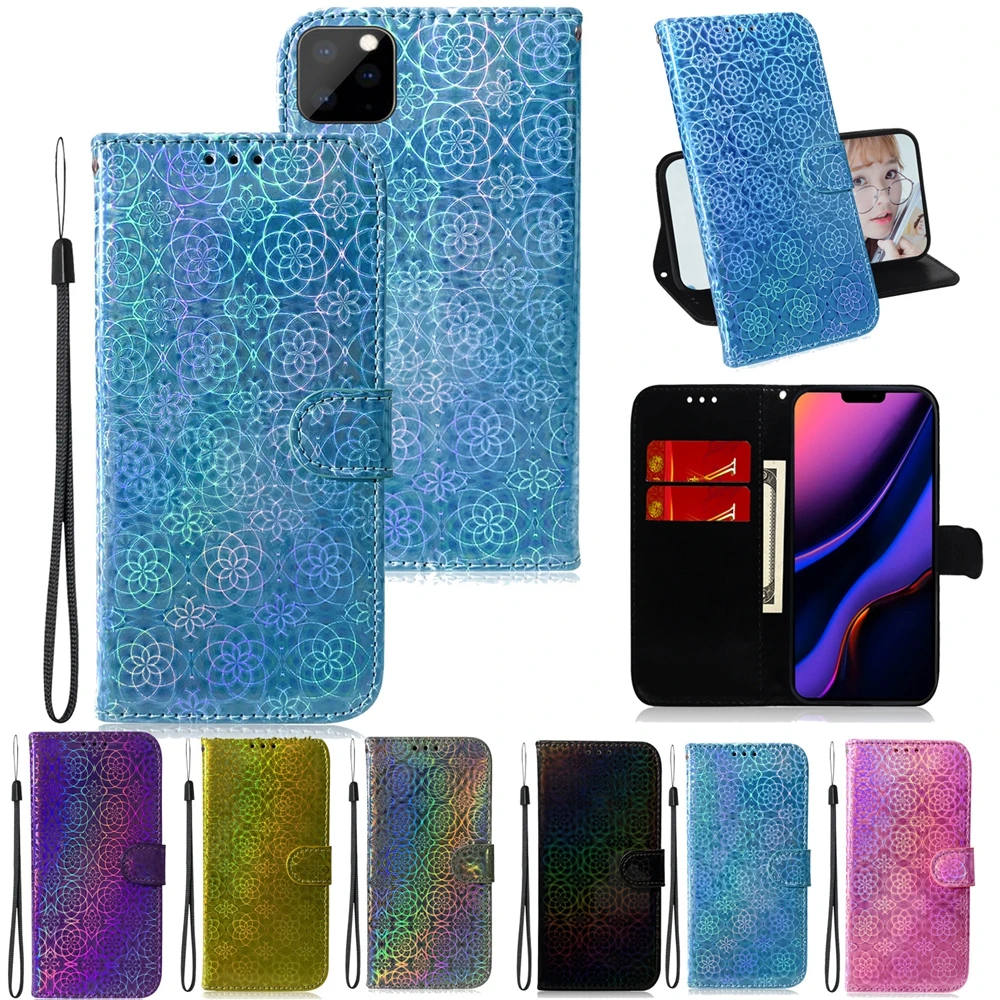 Флип кожаный чехол для iPhone 11 Pro Max 2019 со вставкой для карт, магнитным замком и ярким дизайном для XR X XS MAX.