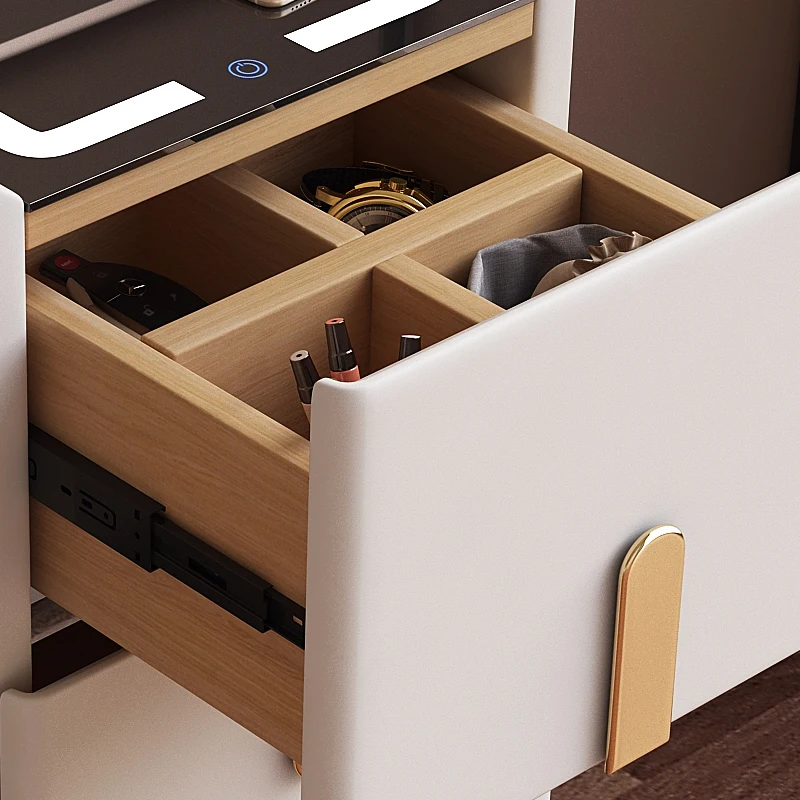 Ultra-narrow Smart Bedside Cabinet Rechargeable Multifunctional Bedside Cabinet Very Narrow Small Size Mini Bedside Cabinet images - 6