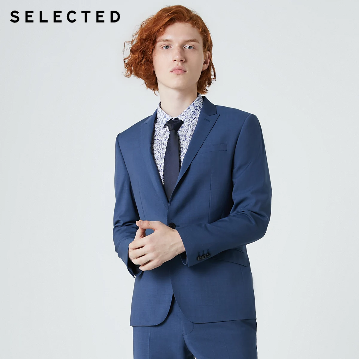 Мужской приталенный шерстяной Блейзер 100% шерстяная куртка T | - Цена: 5 796,82 руб.