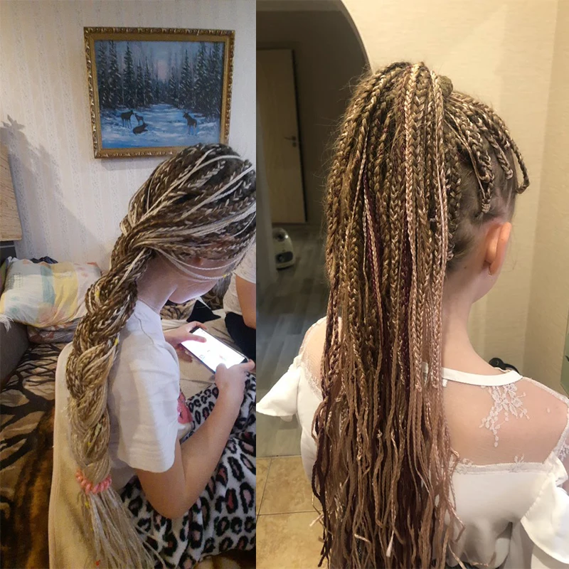 Цветные синтетические косички для наращивания волос 50 г |