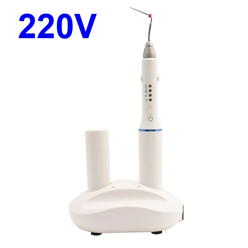 Dental Gutta Percha Obturation System Endo Heated Pen Cordless Wireless with 4 Tips And 2 Batteries White 220V