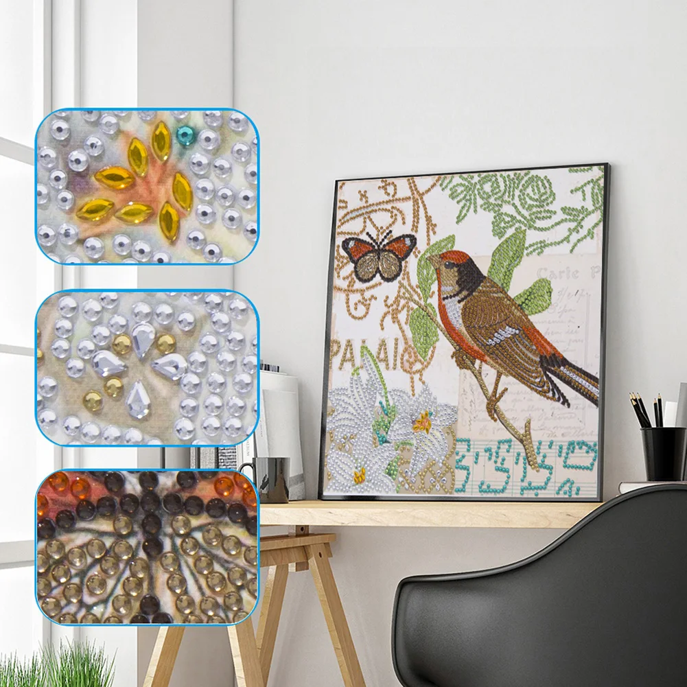 

30*30 5D DIY Partial Special Shape Drill Diamond Painting Bird Mosaic Kit Rhinestone Drawing Picture Home Decoration Art Craft