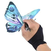 1pc artist glove for drawing black 2 finger painting digital tablet writing glove for art students arts lovers drawing gloves