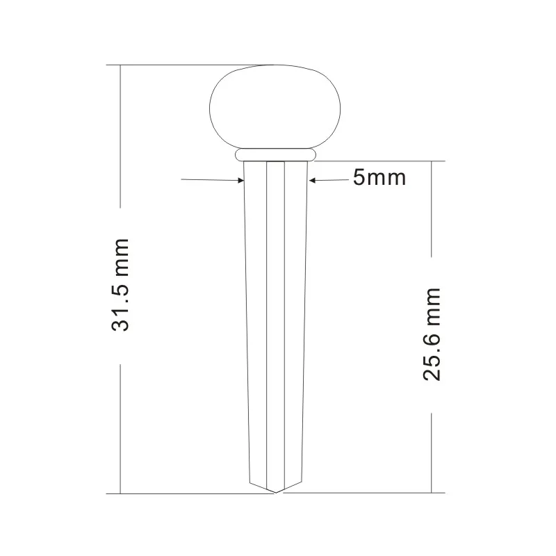 100Pcs Classical Style Acoustic Guitar Slotted Bridge Pin with Dots ABS Plastic Parts Accessories Ivory Black | Спорт и развлечения