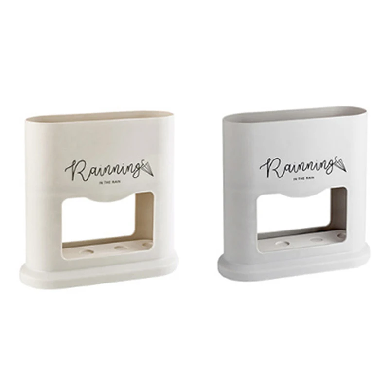 

Home Creative Umbrella Rack Oval Umbrella Stand Rack Umbrella Draining Can Storage Holder 4 Holes Hallway Entryway Office