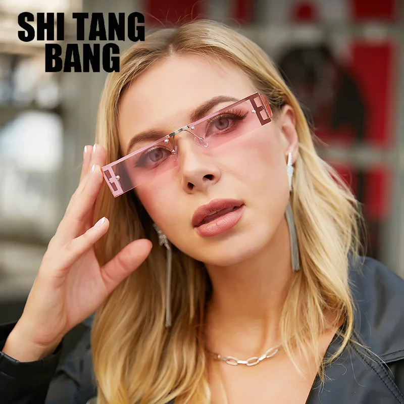 

2021 Fashion Small Square Sunglasses Women Glasses Metal Frame Colorful Rectangle Lens Lady Brand Eyewear Shade Eyeglasses UV400