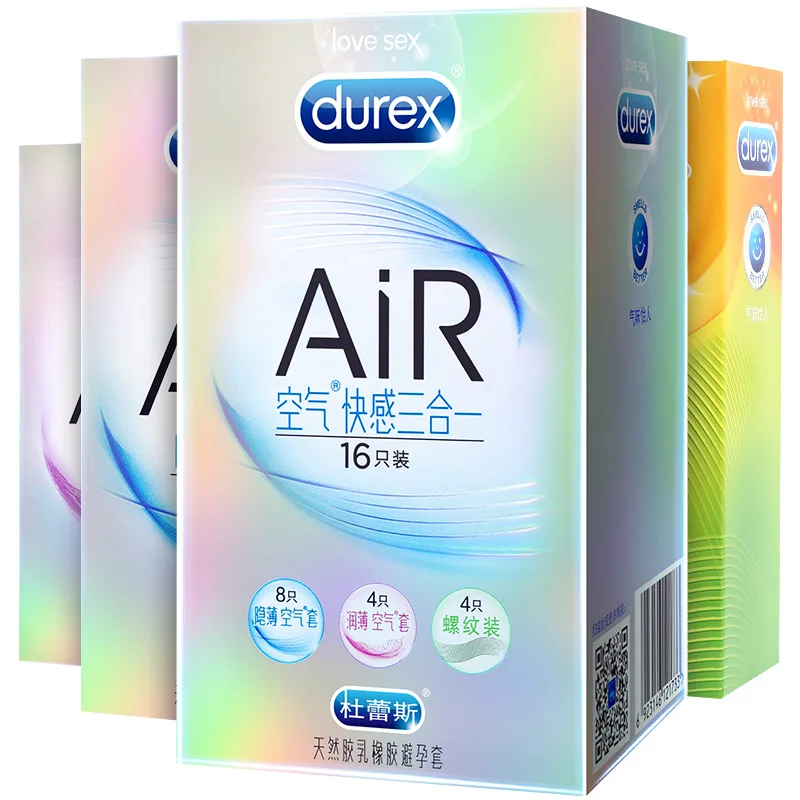 Durex AiR 3in1 Невидимый ультра тонкий из латекса с шипами со смазкой натурального