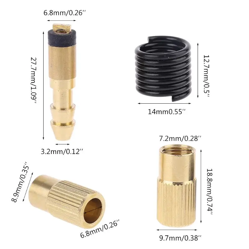 

Tire Inflator Adapter Blow Gun Nozzle for standard pump Air Compressor Twist-On Type with Barb Connector