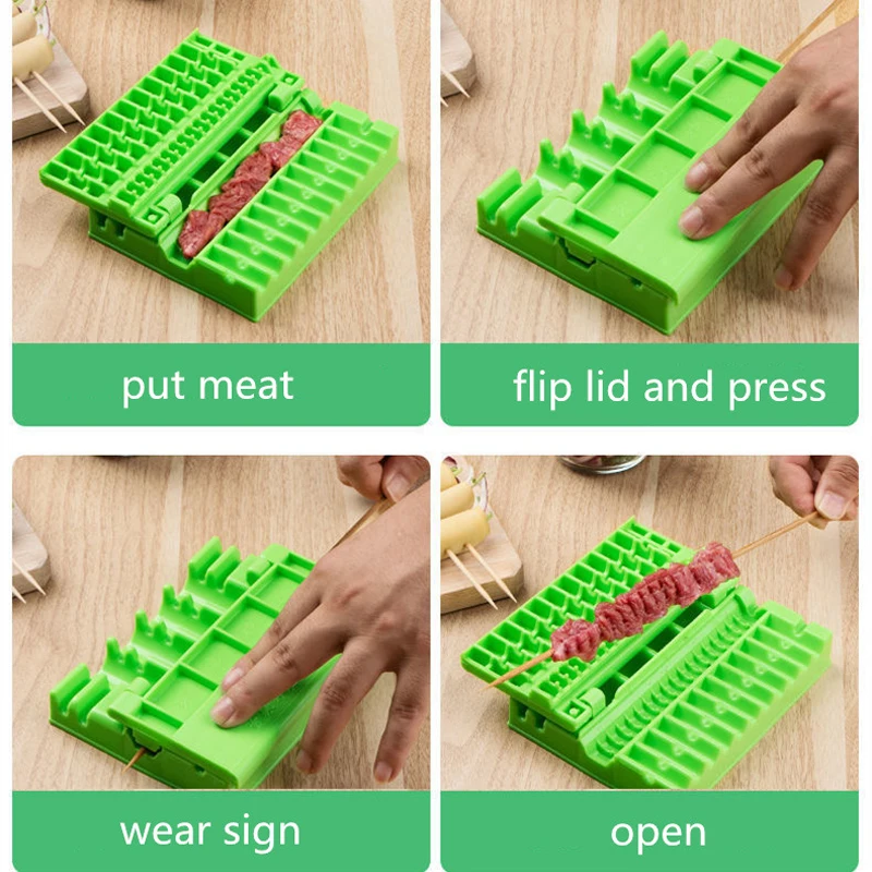 Мульти шампура для шашлыка барбекю Стрингер ручная вывеска мяса овощей еды