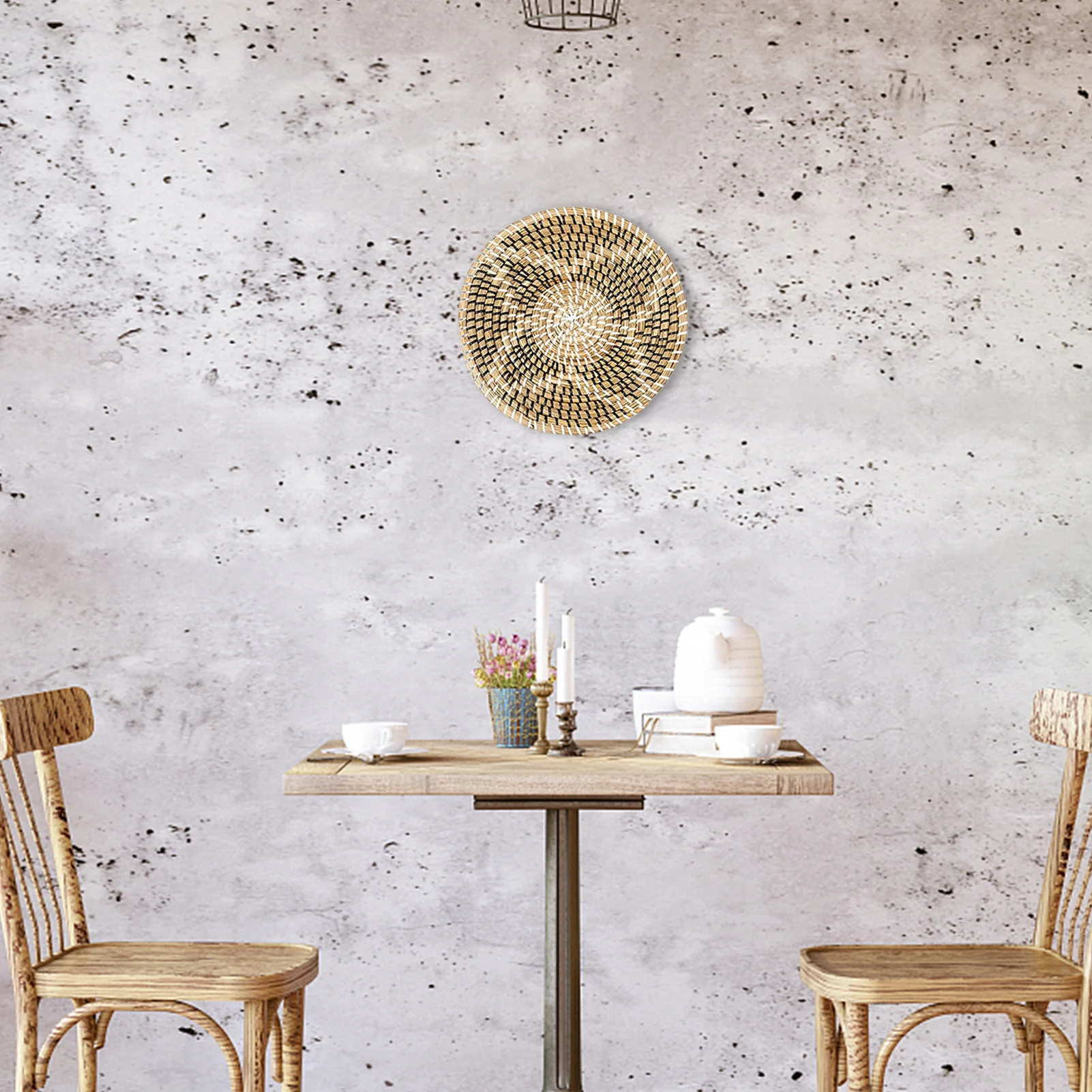 Плетеная настенная корзина Декор подвески плетеные Плоские Корзины из морских