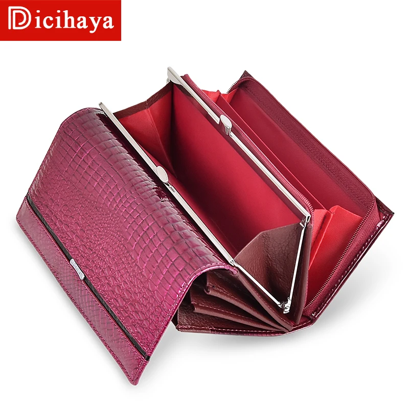 DICIHAYA кошелек, женские кошельки, новинка, модные женские кошельки из натуральной кожи, женские длинные кошельки, органайзер, кошелек для монет, клатч, сумка для телефона