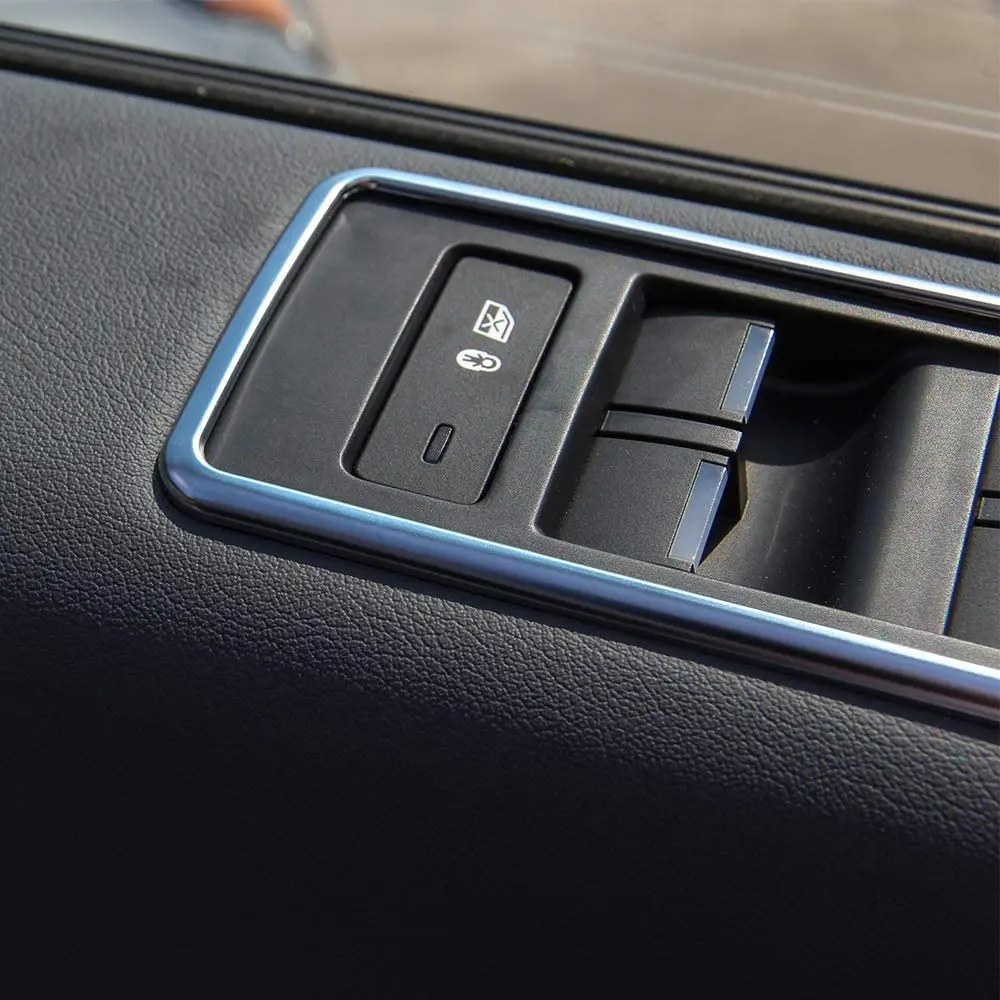 ABS хромированный переключатель стеклоподъемника автомобиля рамка отделка 4 шт.