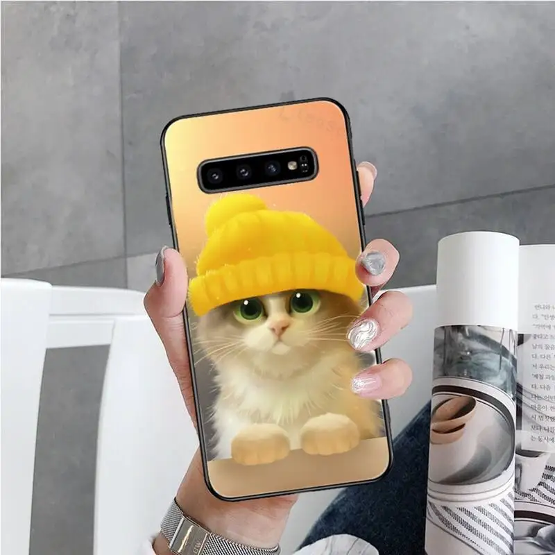 

Cute Animal Cat Phone Cases For Samsung S6 S7 edge S8 S9 S10 e plus A10 A50 A70 note8 J7 2017
