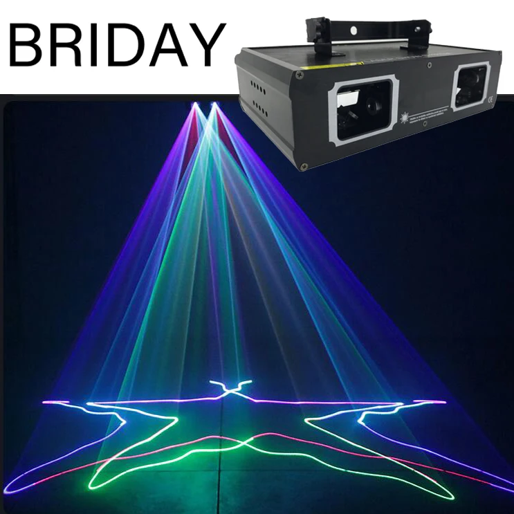 Диско лазерный светильник RGB Полноцветный луч dj эффект проектор сканер