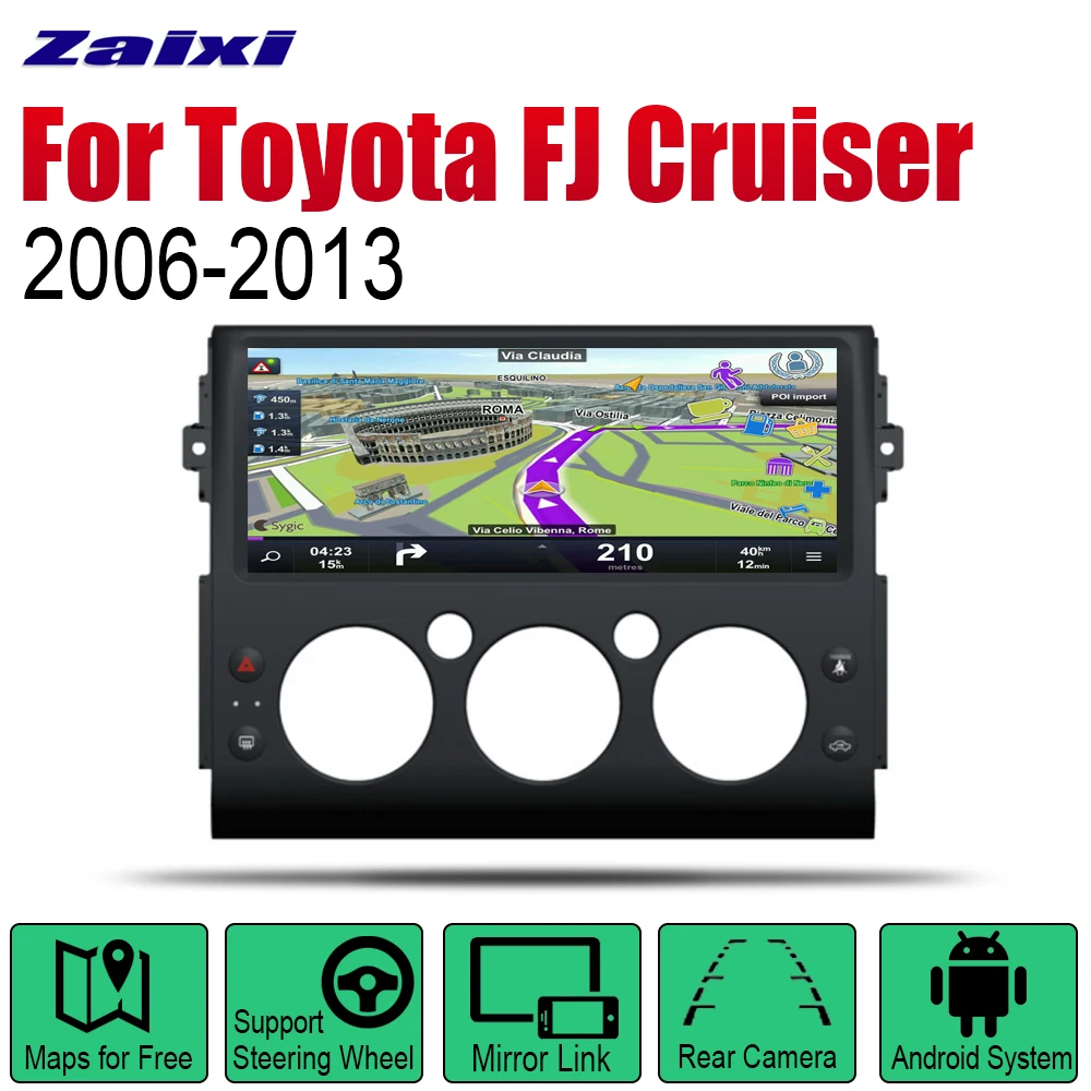 Магнитола на Android для Toyota FJ Cruiser 2006 2007 2008 2009 2010 2011 2012 2013 автомобильный