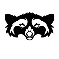 raccoon funny animal car sticker waterproof pvc decal used for decoration of bumper rear window zww 2924