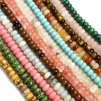 natural stone beads small circle shape agates beads loose spacer beaded for jewelry making necklace diy bracelet accessories