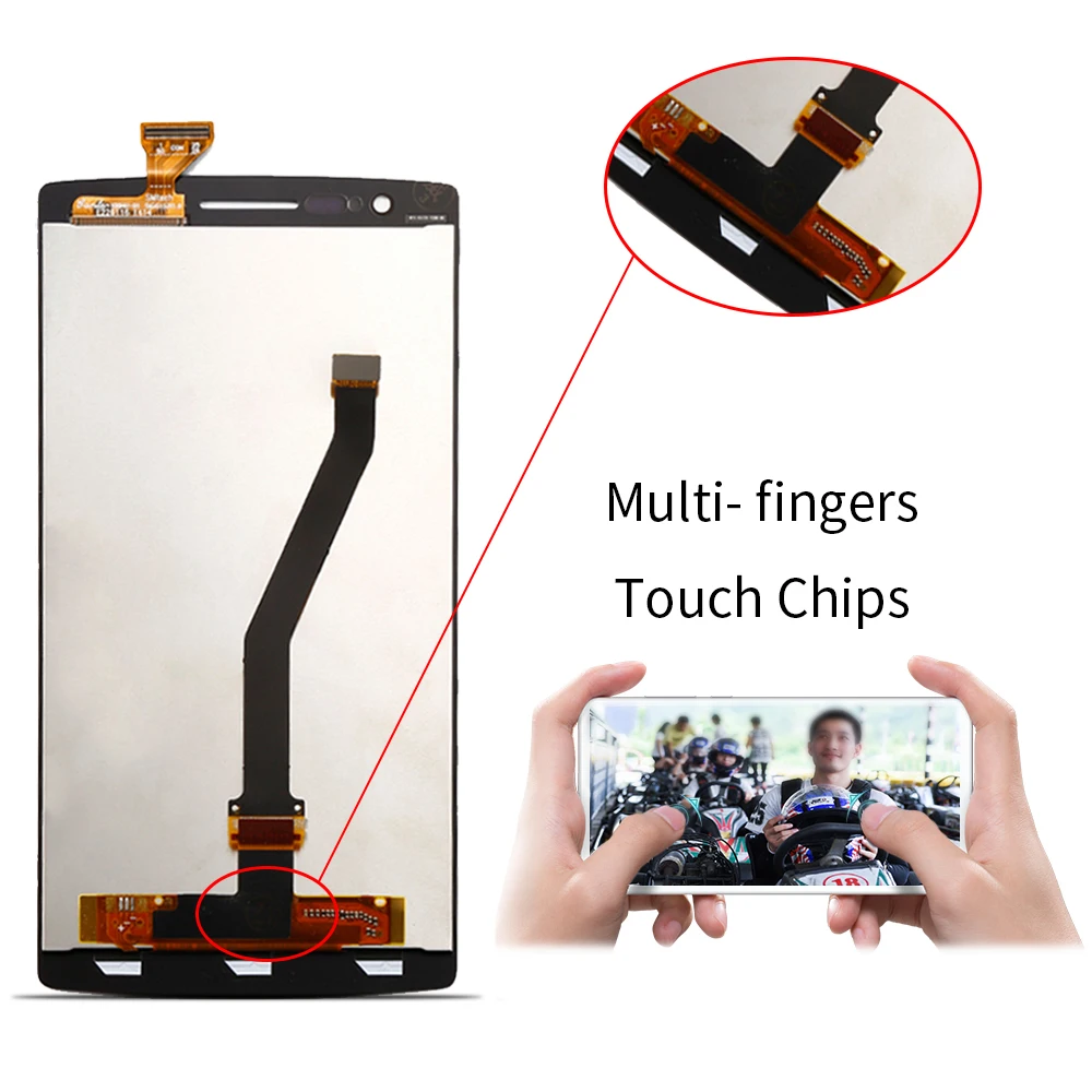 5," OTMIL для ONEPLUS One рамка сенсорного ЖК-экрана дигитайзер Замена для Oneplus One One1 дисплей A0001