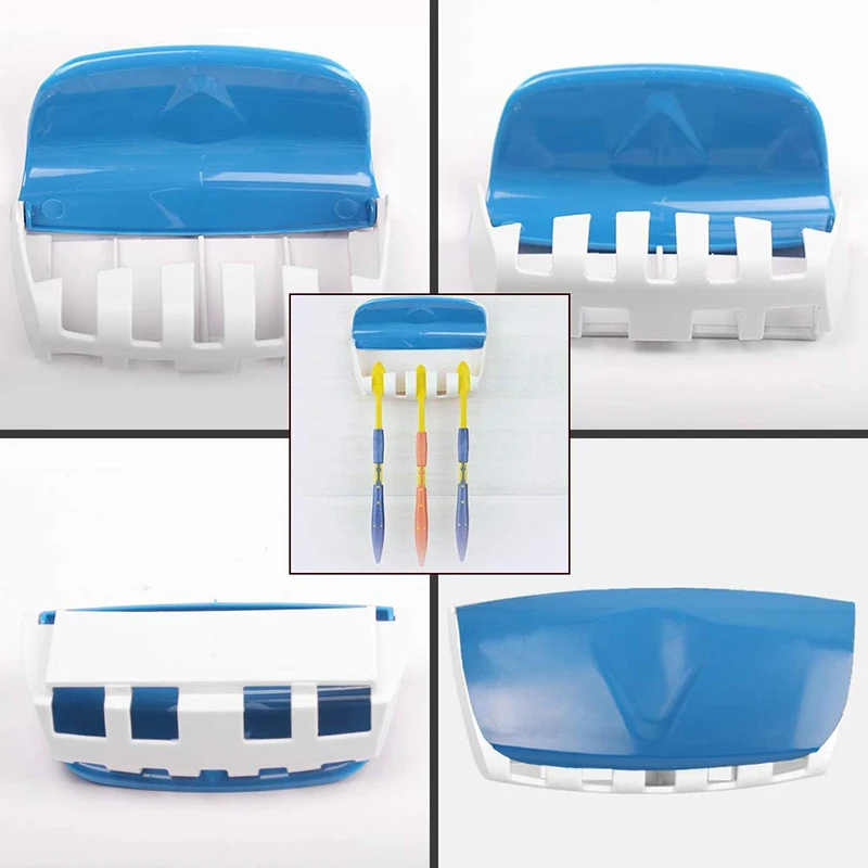 

Automatic Toothpaste Dispenser Wall Mount Dust-proof Toothbrush Holder Set Squeezer Wall Mount Storage Rack Bathroom Accessories