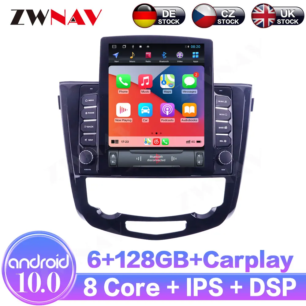 

Android10 6+128GB For Nissan X-Trail Qashqai 2013-2017 IPS Touch Screen Receiver Car Multimedia Radio Player Car GPS Navigation