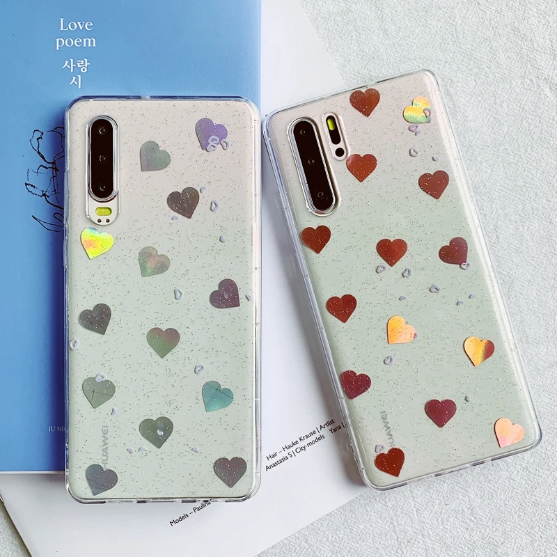 Голографический Блестящий Мягкий силиконовый чехол из ТПУ с блестками в форме