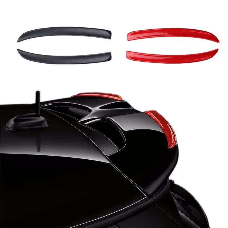 Углеродное волокно матовый черный/красный Автомобильный задний спойлер