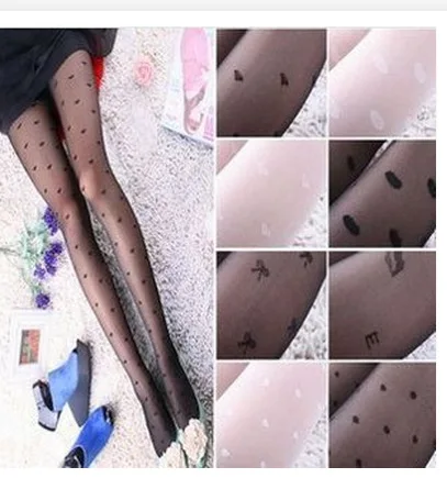 1 шт. сексуальные женские колготки летние нейлоновые с принтом в горошек чулки