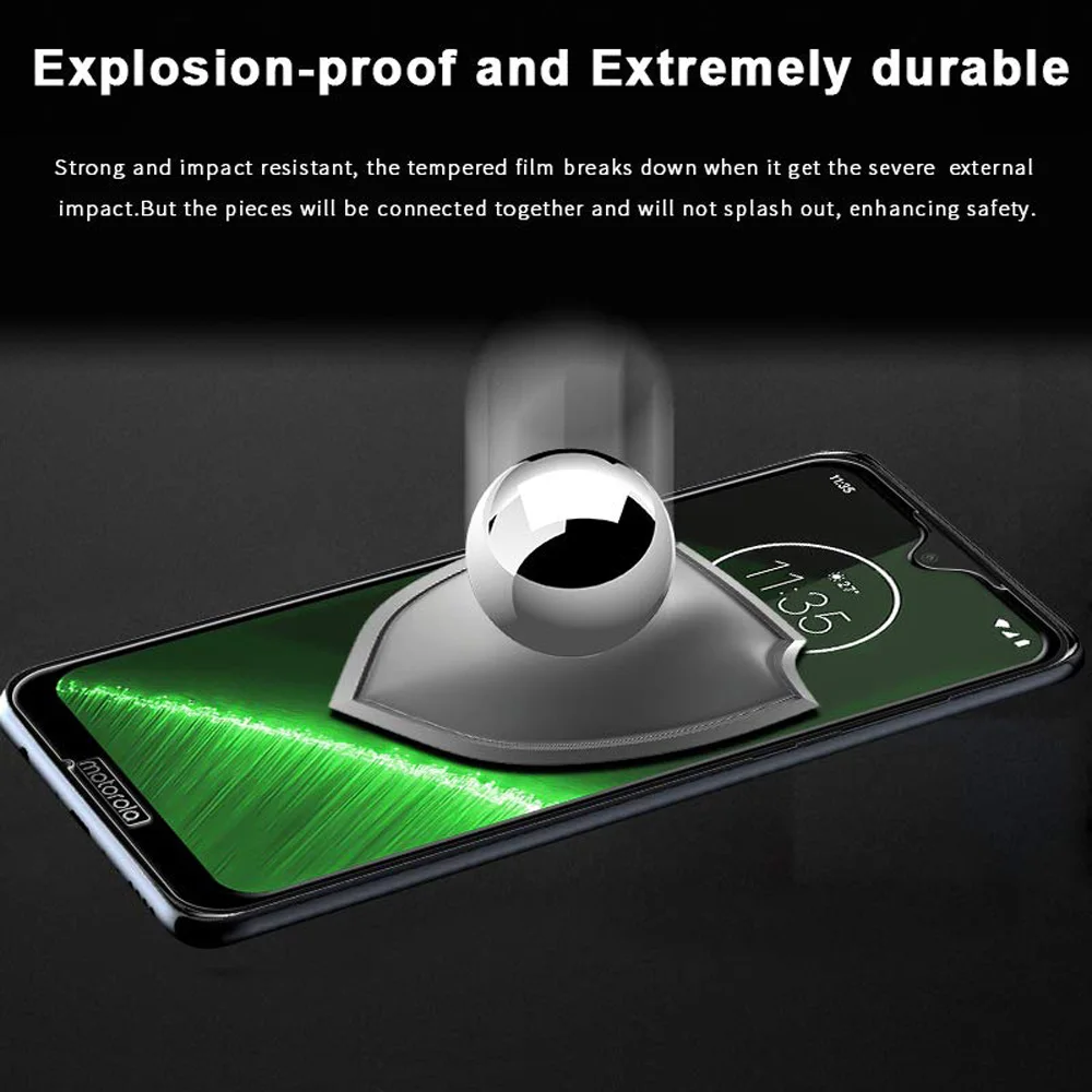 Закаленное стекло 9D для Motorola Moto E6 G6 Play E5 Plus Защита экрана P30 Note One G7 мощная защитная