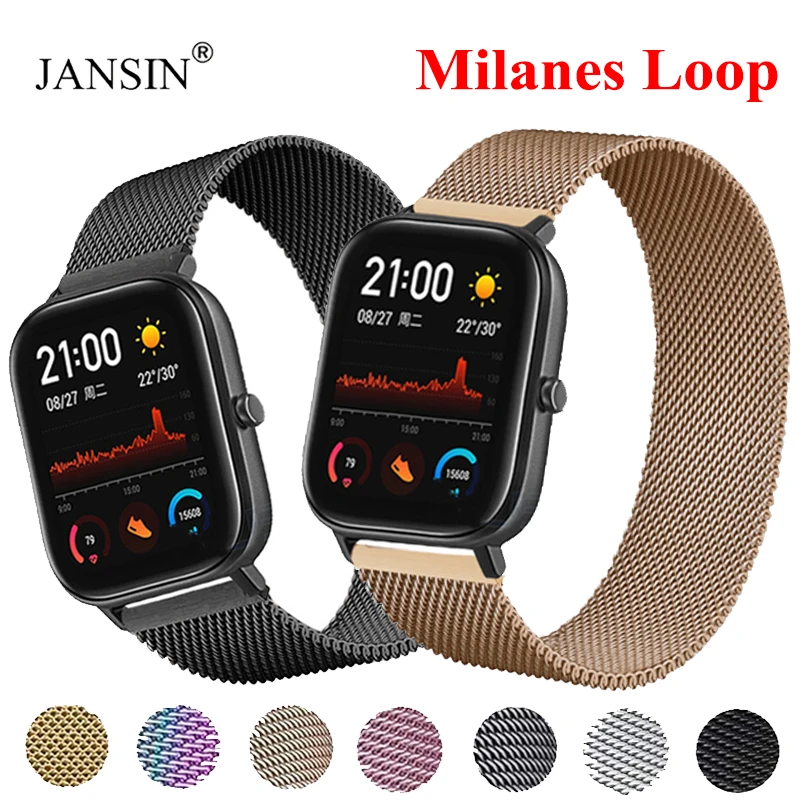 

Ремешок «Миланская петля» из нержавеющей стали, универсальный металлический браслет для смарт-часов, Ширина 22 мм 20 мм, 18 мм 20 мм 22 мм
