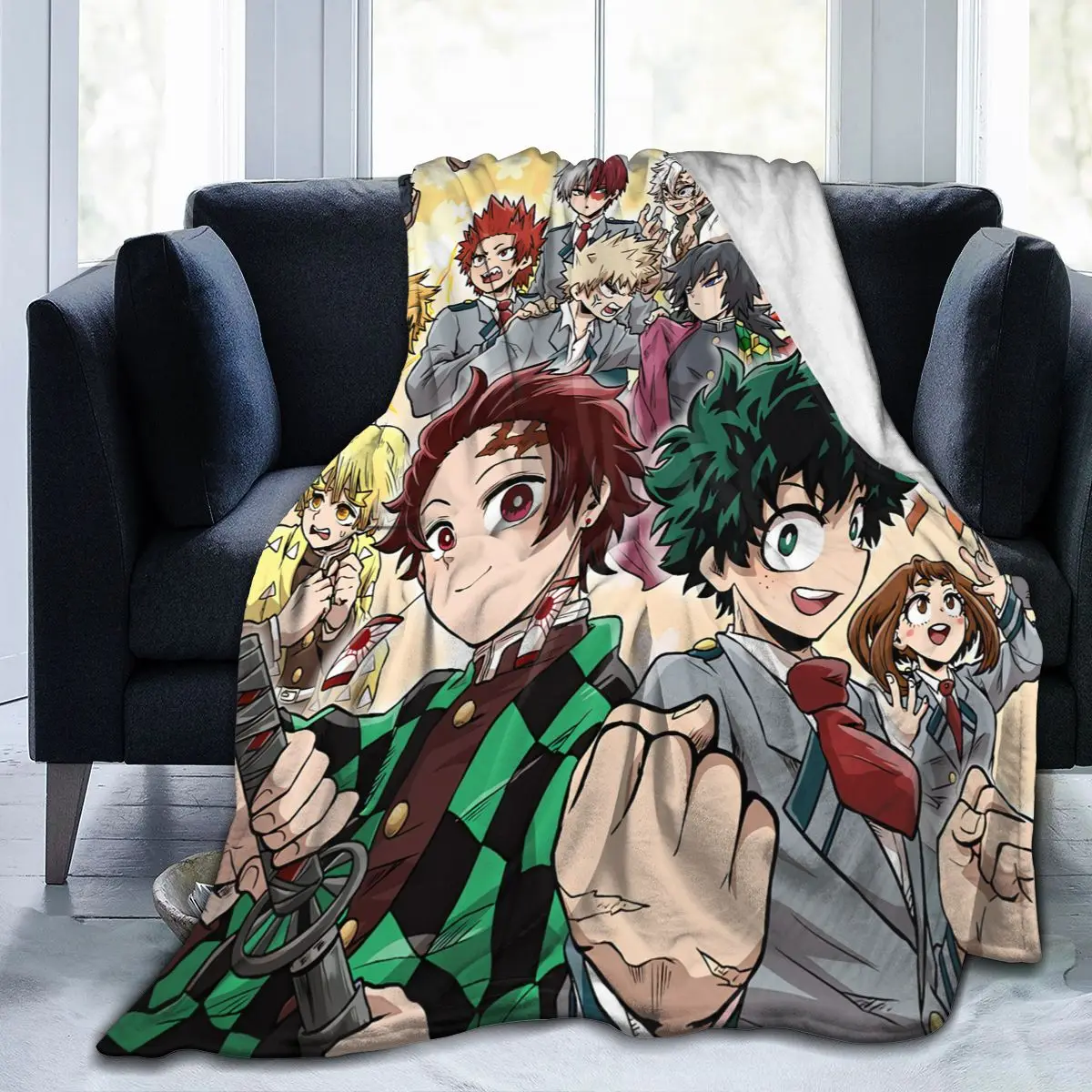 

Anime My Hero Academia 3D printing super soft flannel fleece blanket sofa bedding home decoration cartoon Unisex