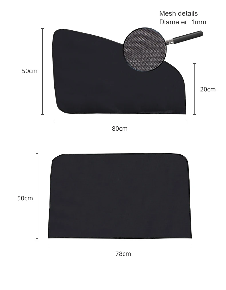 

4pcs Car Front & Rear Side Window Sun Visor Shade Mesh Cover Sunshade Shield UV Protector Enhances Privacy Fits Most Car Model