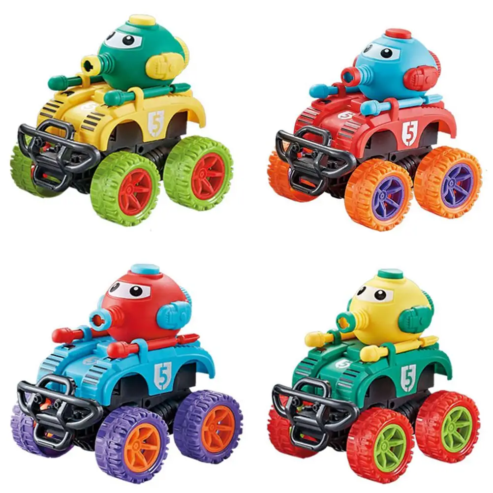 

4pcs/set Friction Inertia Toy Car for Boys Early Educational Toy Launch/Collision Deformation Climbing Off-road Toy Car