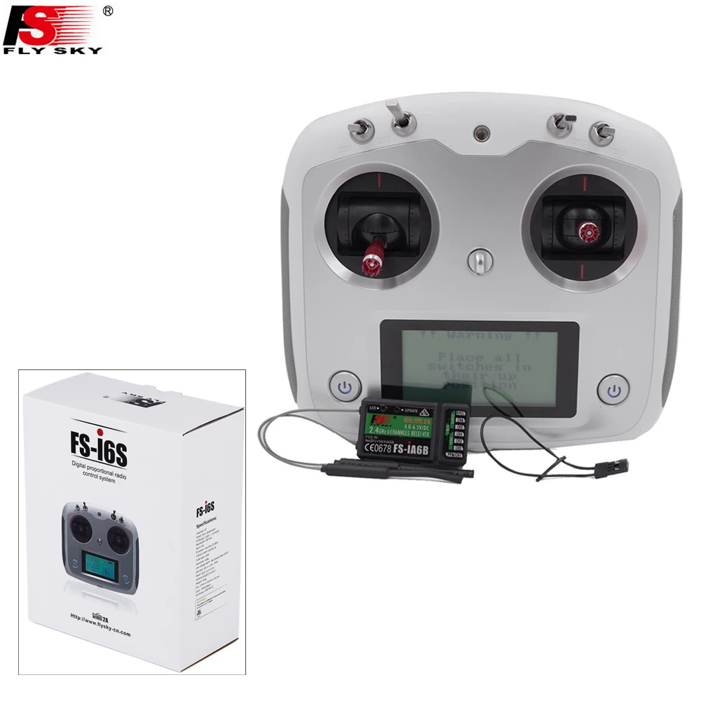 FS I6S FlySky пульт дистанционного управления 2 4G 6ch радиопередатчик + IA6b/IA10B приемник