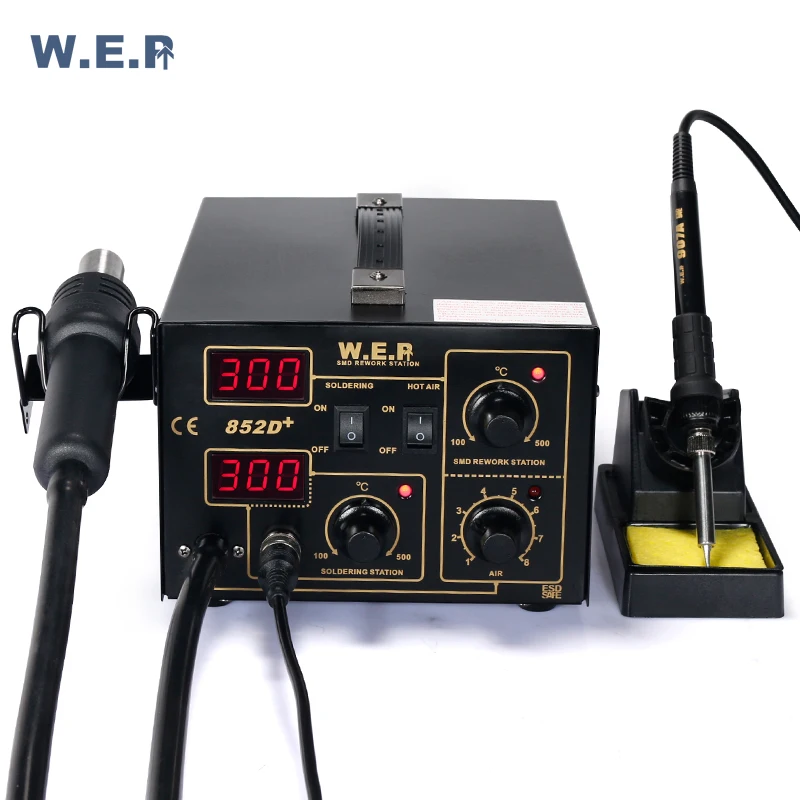 WEP 852D 700 Вт паяльник паяльная станция с Фен BGA паяльная станция SMD Rewok станция