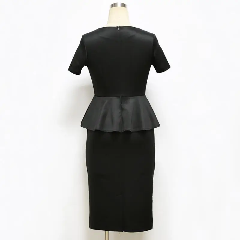 Женское платье карандаш с оборками элегантное винтажное для офиса и вечеринок