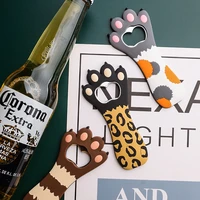 1pcs creativity cartoon cute paw wine bottle opener beer bottle opener cat magnet refriger magnet beer opener