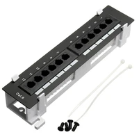 network tool kit 12 port cat6 patch panel rj45 networking wall mount rack with surface wall mount bracket