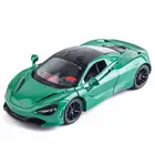 Модель суперкара McLaren 720s из сплава в масштабе 1:32, зеленая, имитация спортивного автомобиля, игрушки, подарки A285