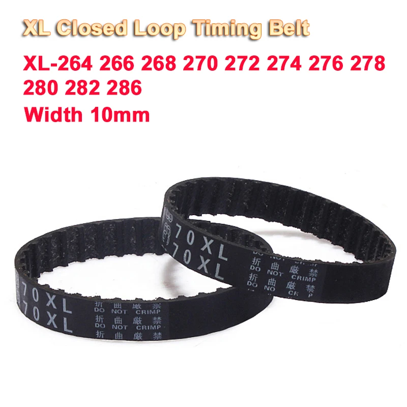 

1Pcs XL Closed Loop Timing Belt 132-143Teeth XL-264 266 268 270 272 274 276 278 280 282 286Width 10mm 3D Printer Accessories Car