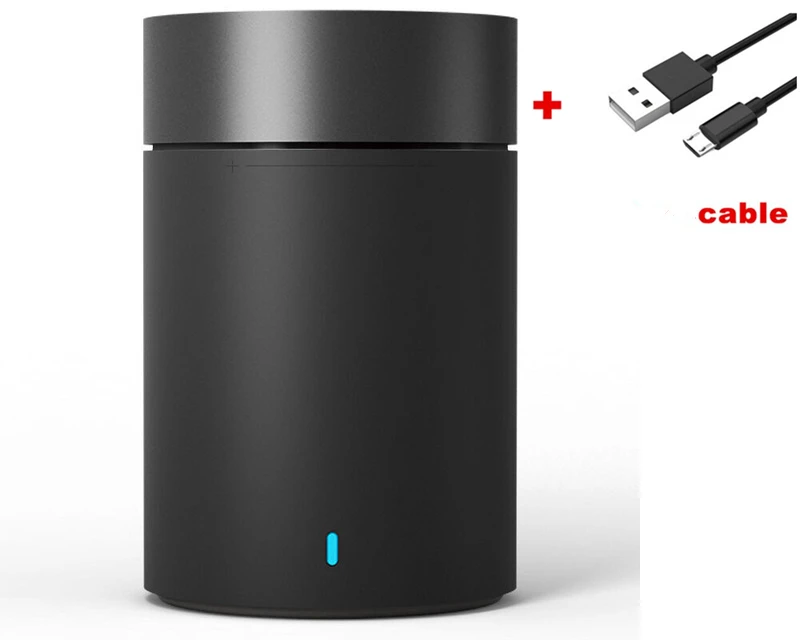 BLACK Xiaomi Bluetooth динамик Cannon 2 Цилиндрический металлический Мини Портативный беспроводной Bluetooth динамик Громкая связь микрофон сабвуфер - Цвет: BLACK