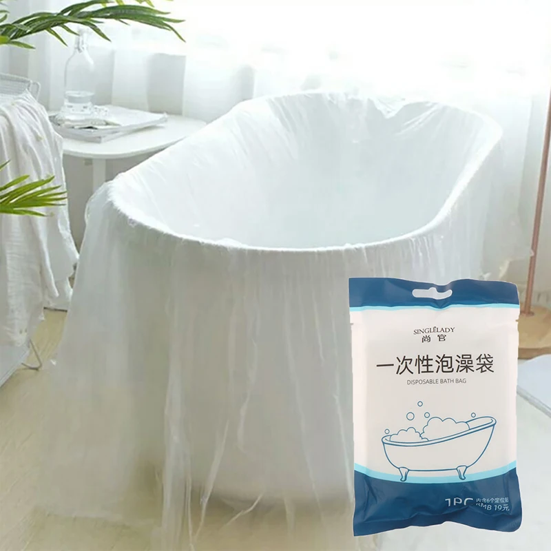 

Travel Portable Disposable Bathtub Cover Bag Tub Film Family Hotel Health Clean Bath Home Decor Salon Household Bags 90x 47in