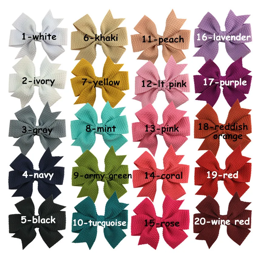 Оптовая продажа 120 шт./лот вафельная ткань SIYUAN бант для волос с клипсой девочек 9